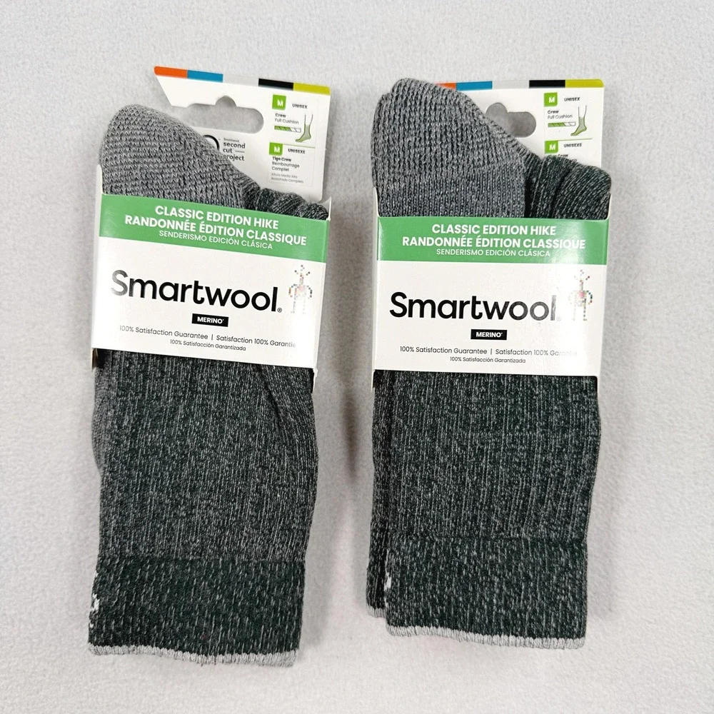 Smartwool (Lot Of 2) Classic Edition Hike Socks Size M Unisex Merino NEW